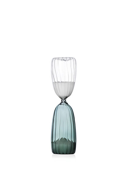 Times Dark Green Glass Hourglass 25 x 6 cm