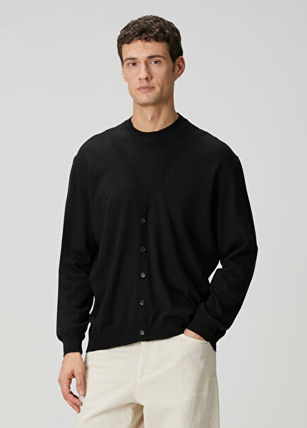 Siyah Yün Triko Hırka