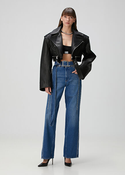 Loose Fit Blue Jeans