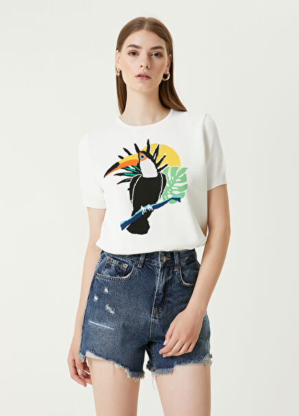 Off White Jacquard Sweater