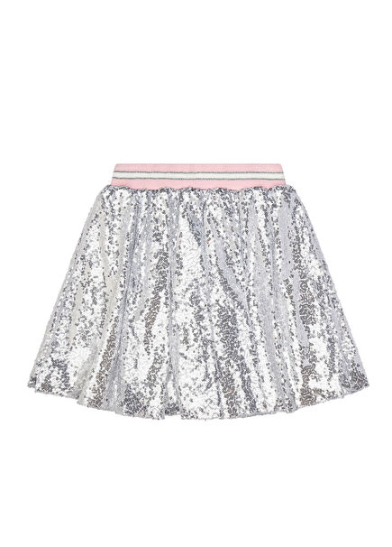 Gray Sequined Girl's Skirt