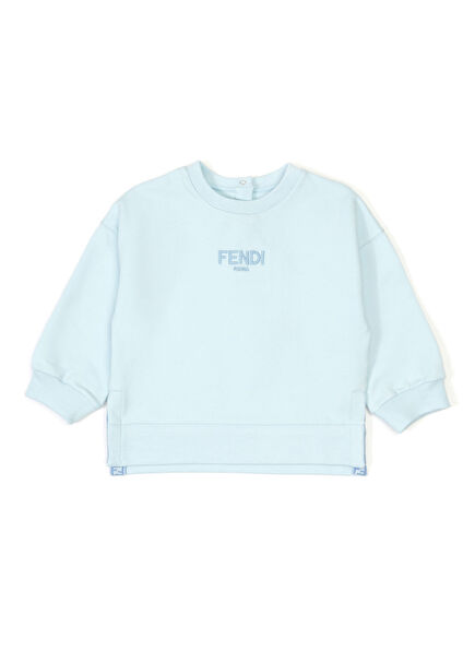 Light Blue Logo Baby Boy Sweatshirt