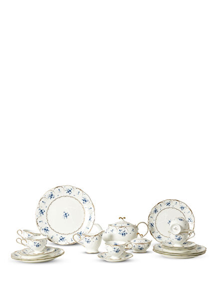 Tiffany Blue Bone China 6 Kişilik 24 Parça Çay Seti