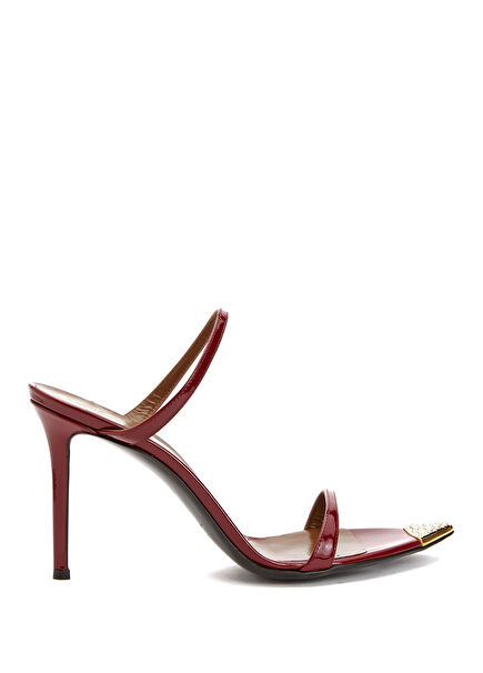 Red Women's Leather Slippers