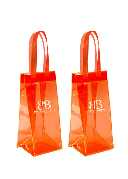 Ice Bag Turuncu Şişe ve Şarap Soğutucu 2'li Buz Çantası