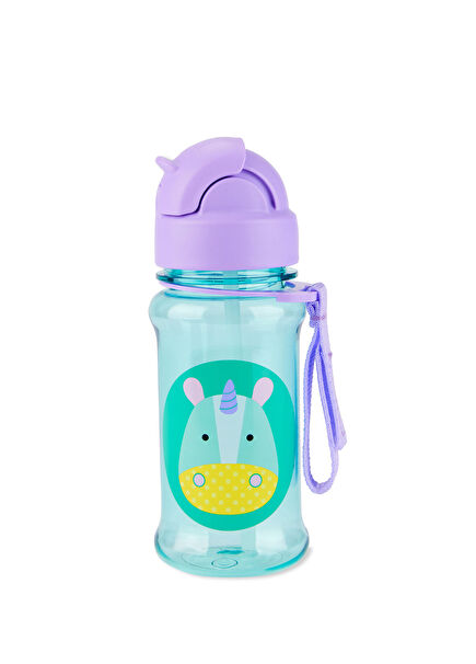 Zoo Unicorn Patterned Tritan Girls' Waterer with Straw