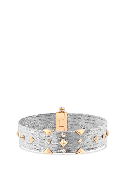 Champagne Diamond Women's Gold Bracelet