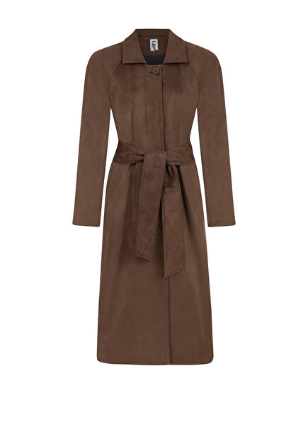 Flora Brown Suede Women's Coat 