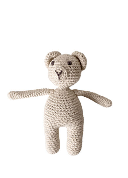 Natural Amigurumi Hand-Knitted Teddy Bear