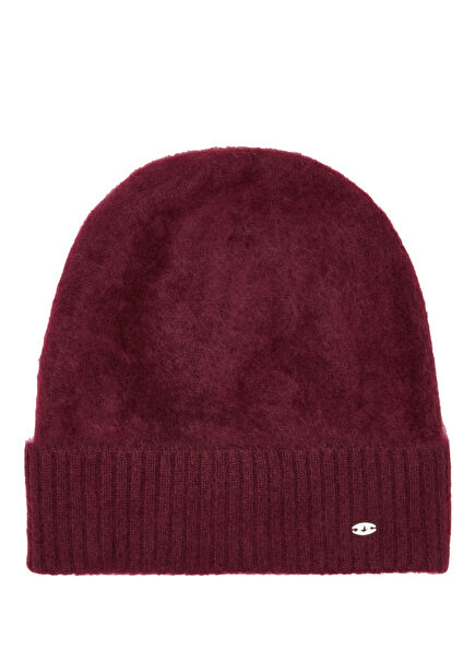 Burgundy Women's Brushed Cashmere Beanie
