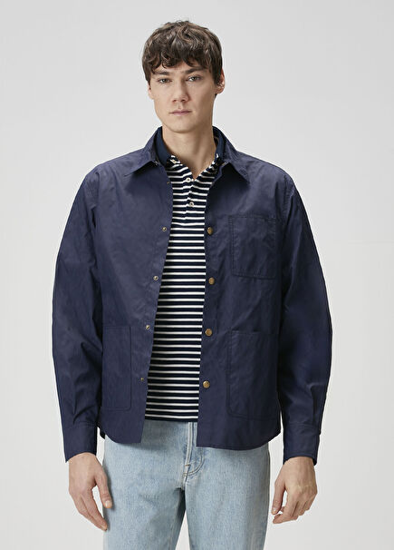 Lacivert Logo Desenli Dış Gömlek