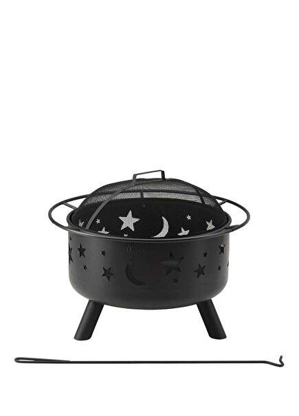 Basket Star and Moon Patterned Fire Pit