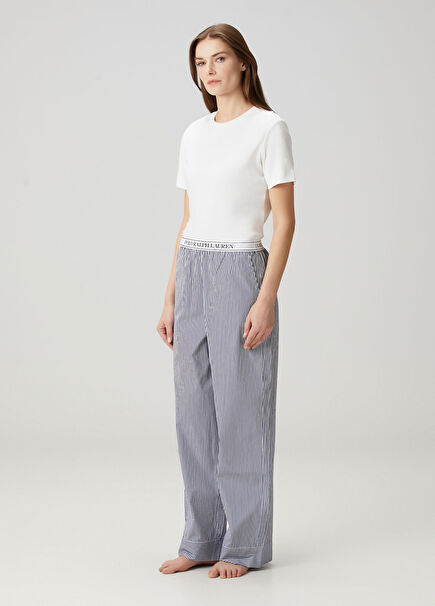 Lacivert Çizgili Pijama Altı