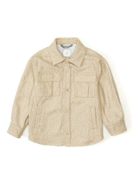 Kahverengi Desenli Erkek Çocuk Yün Gömlek