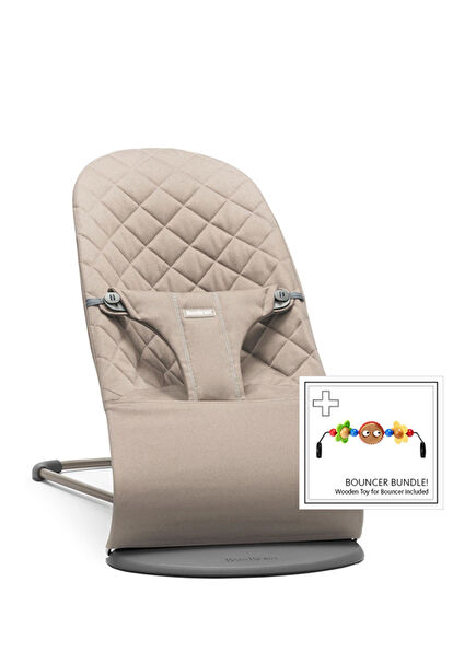 Bliss Woven Sand Grey Baby Carrier with Toy 0-13 kg