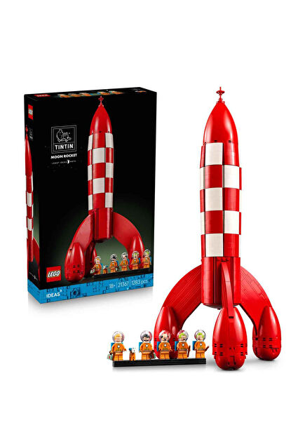 Ideas Tintin Moon Rocket 1283 Pieces Ages 18+ Decorative Building Toy 21367