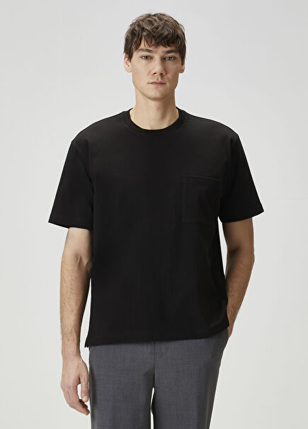 Black Logo Detailed T-Shirt