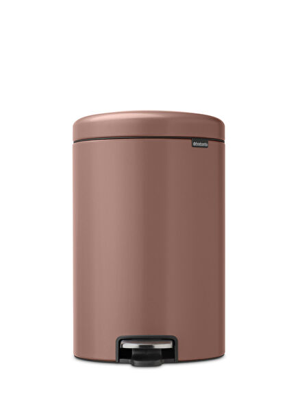 NEWICON SATIN TAUPE PEDAL TRASH CAN 20L