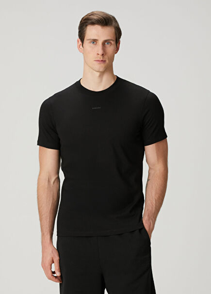 Rubber Siyah Basic T-shirt