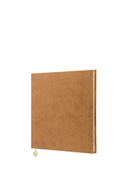 Taba Deri Sert Kapaklı Çizgili Defter