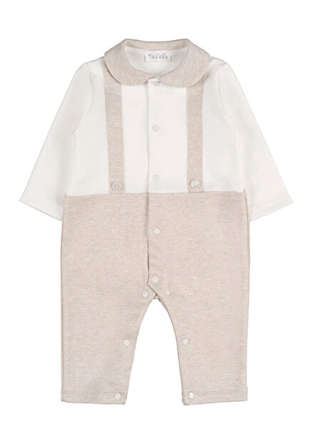 Beige Boys Jumpsuit