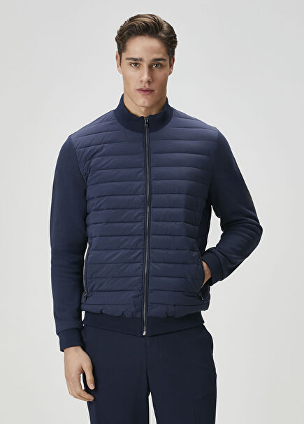 Lacivert Kapitoneli Mont