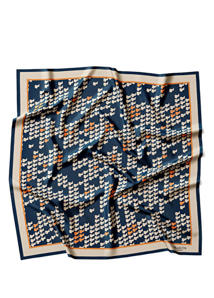 Geometric Harmony Twill İpek Kadın Eşarp 