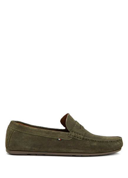 Khaki Men's Leather Shoes