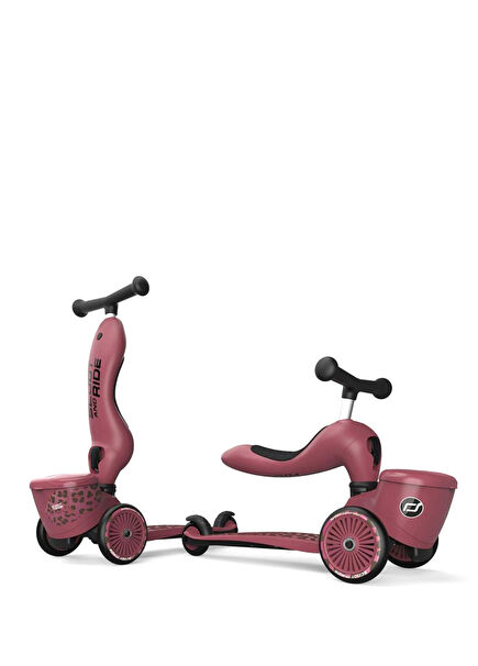 Highwaykick 1 Wildcat Lifestyle 2'si 1 Arada Oturaklı Sepetli 3 Tekerlekli 1-5 Yaş Çocuk Scooter