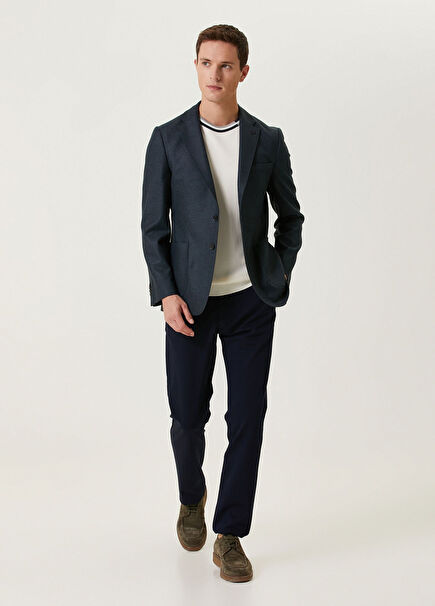 Regular Fit Navy Blue Chino Pants