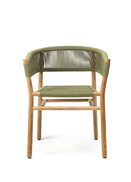 Kilt Olive Green <not>Teak</not> Sleeved Chair
