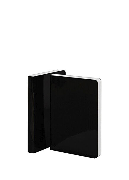 Candy Black A6 Metalik Suni Deri Noktalı Defter