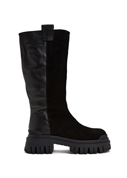 Siyah Kadın Deri Çizme