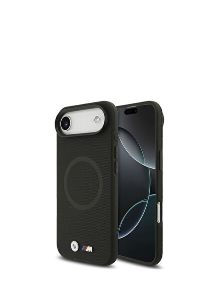 iPhone 17 Air M Logo Perforated M Design Black Magsafe Compatible Phone Case