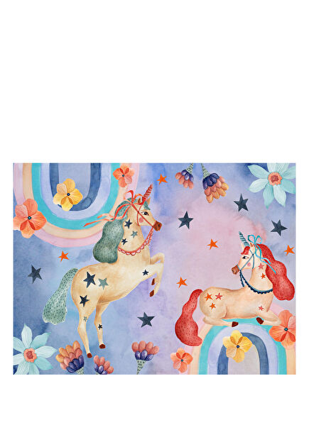 The Night Spell Colored Purple Hypoallergenic Children's Carpet 160 x 230 cm