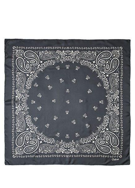 Lacivert İpek Eşarp