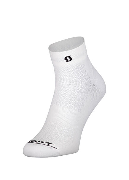 Performance Quarter White Unisex Sports Socks
