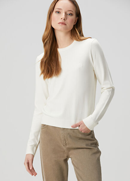 White Basic Sweater