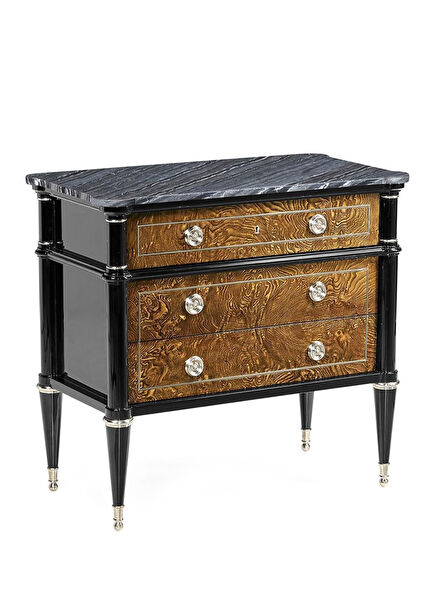 Madison Black Wooden Bedside Table