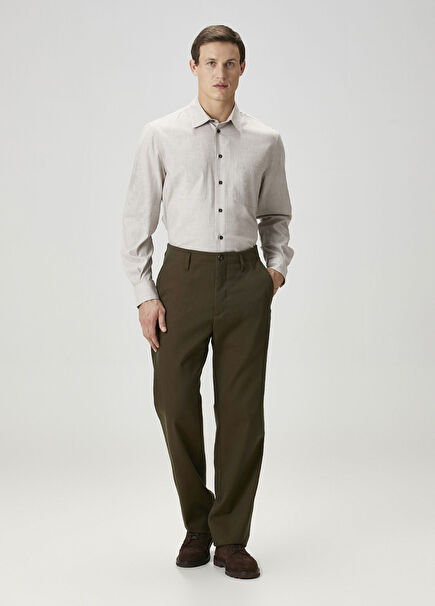 Khaki Wool Pants