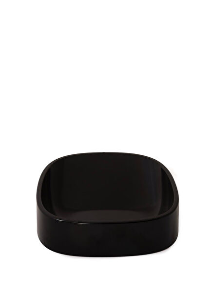 Siyah Plastik Akıllı Kedi Köpek Mama Kasesi