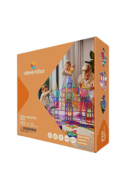 Mega Creative Pack Pastel Magnetic Blocks 210 Pieces 3+ Age Building Toy