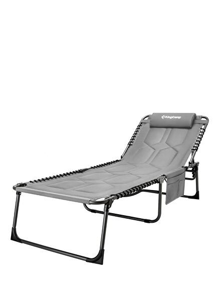 Bavaria Cozy Premium Gri 5 Kademeli Katlanır Kamp Şezlongu