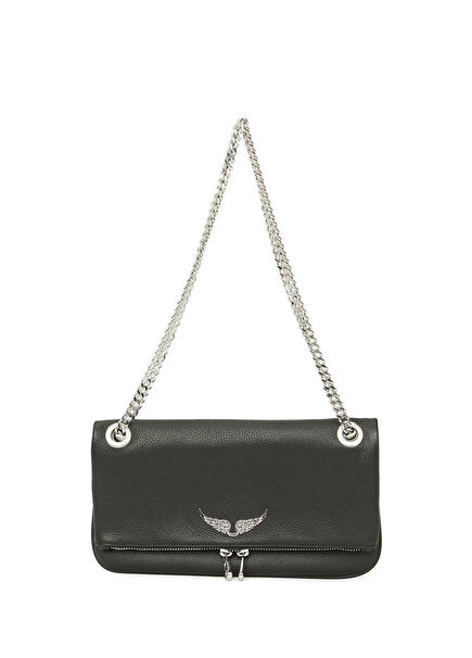 Rock II Siyah Kadın Deri Çapraz Çanta