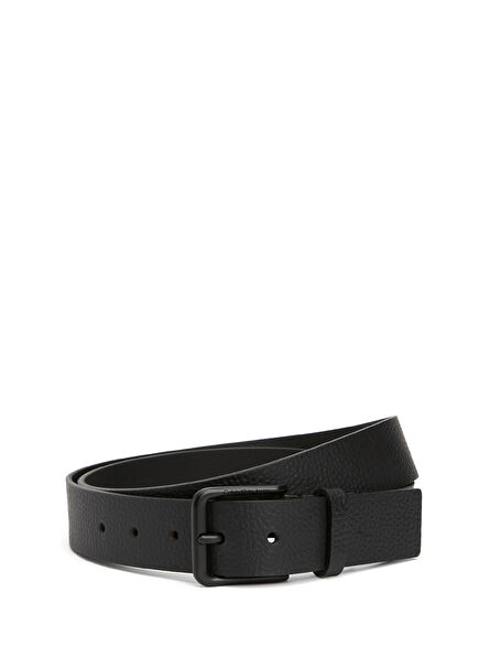 Black Men's Leather Belt