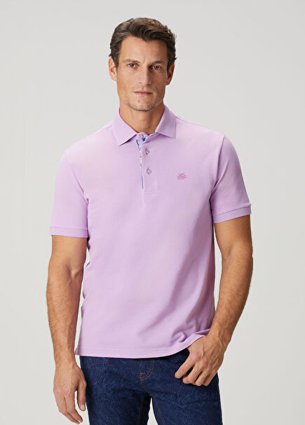 Lila Polo Yaka T-shirt