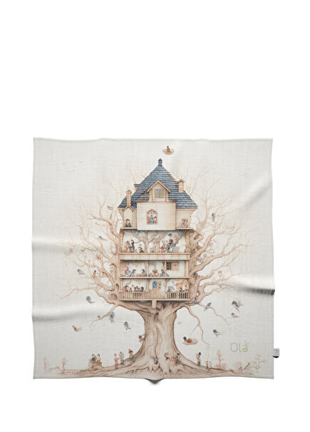 Masal Ağacı Patterned Muslin Blanket