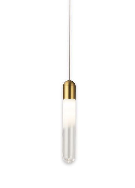 Manila Gold Clear Glass Single Pendant Chandelier