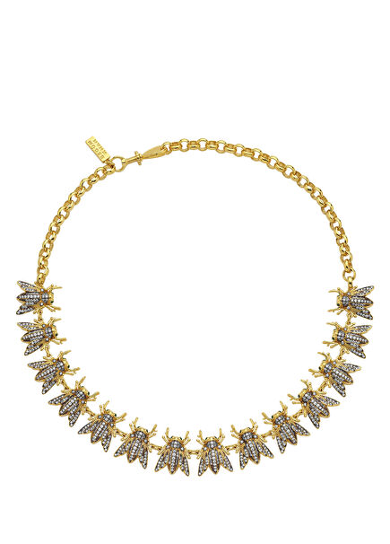 Baby Bee Women's Gold Plated Choker Necklace