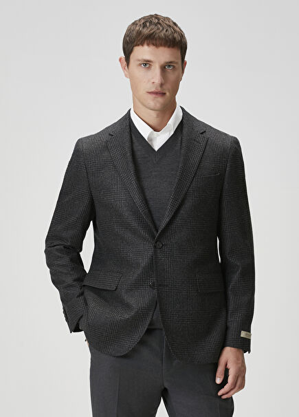 Drop 7 Antrasit Yün Ceket